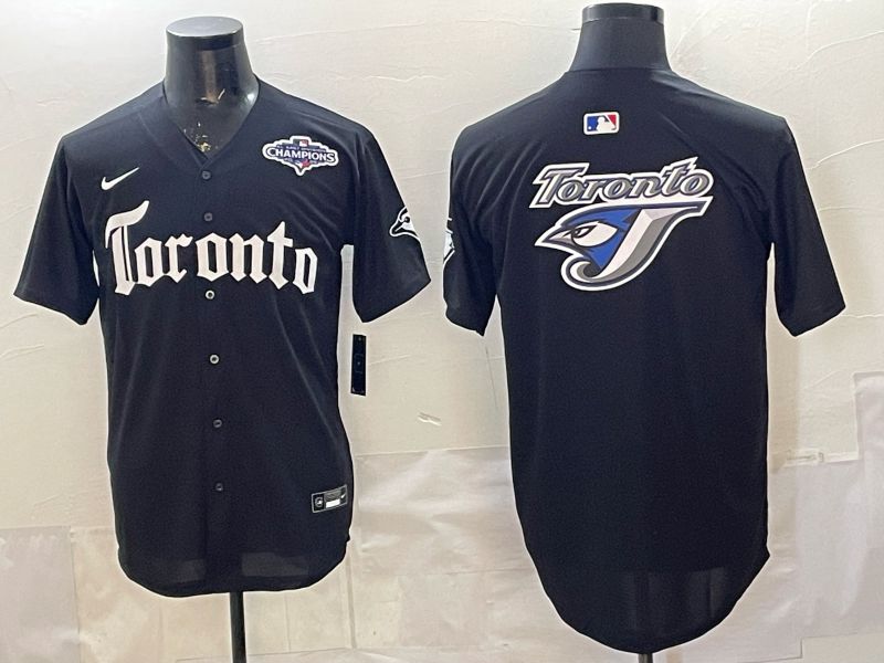Men 2026 Toronto Blue Jays Blank Black 5th generation Joint Name Nike MLB Jersey style 015->toronto blue jays->MLB Jersey